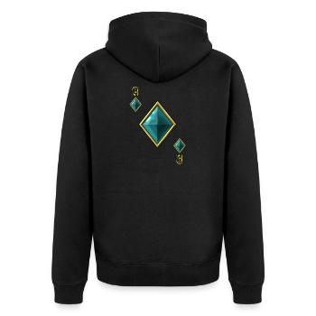 Check Ace Poker Card Halloween Costume Funny - Unisex Premium Organic Zip Hoodie - black - Back - Nico (187cm)