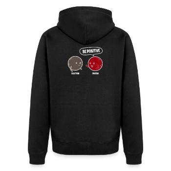 Proton Electron Be Positive - Soyez positif - Veste à capuche bio Premium Unisexe - noir - Dos - Nico (187cm)