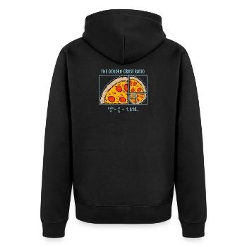 Pizza Liebhaber Pizzaschnitte Grill Queen Geschenk - Unisex Premium Bio Zip Hoodie - Schwarz - Hinten - Nico (187cm)