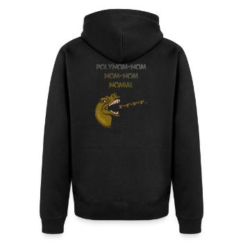 Mathematik Halloween Dinosaurier T-Rex Rechnen Fun - Unisex Premium Bio Zip Hoodie - Schwarz - Hinten - Nico (187cm)