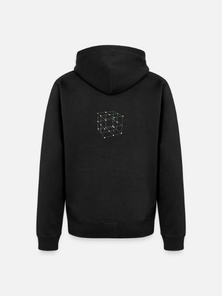 Geometric shapes squares - Unisex Premium Organic Zip Hoodie - black