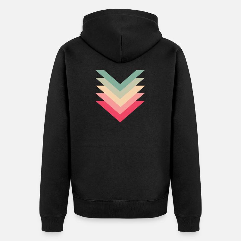 Triangles de formes géométriques - Veste à capuche bio Premium Unisexe - noir