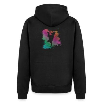 Hip Hop de Breakdance - Veste à capuche bio Premium Unisexe - noir - Dos - Nico (187cm)