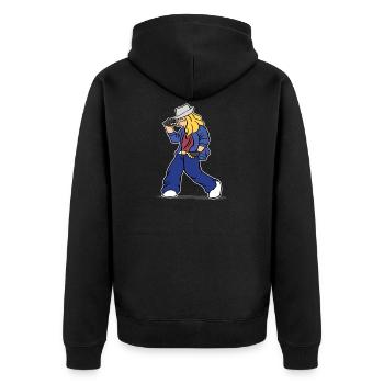 Cool Hip Hop Girl - Unisex Premium Organic Zip Hoodie - black - Back - Nico (187cm)