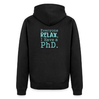 relaxer un doctorat - Veste à capuche bio Premium Unisexe - noir - Dos - Nico (187cm)