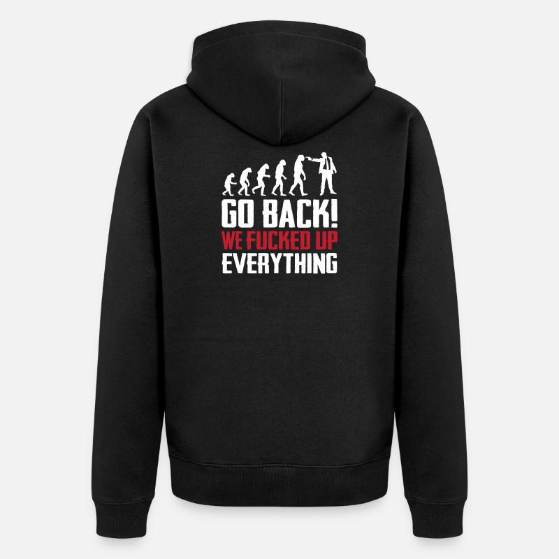 évolution - Veste à capuche bio Premium Unisexe - noir