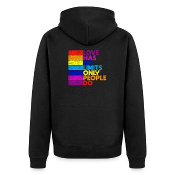 L'amour ne connaît pas de limites Pride Pride CSD - Veste à capuche bio Premium Unisexe - noir - Dos - Nico (187cm)