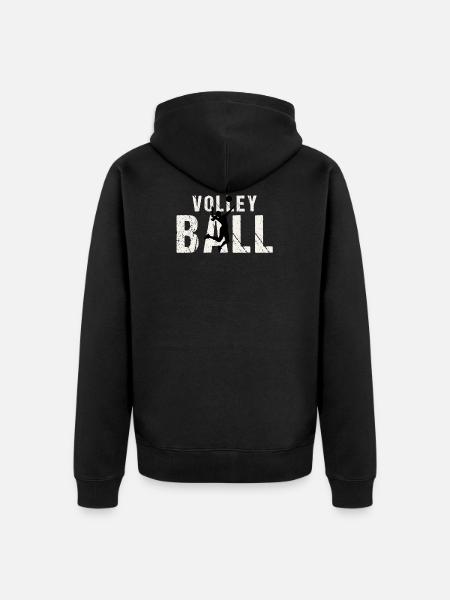 Cool volleyball gift - Unisex Premium Organic Zip Hoodie - black