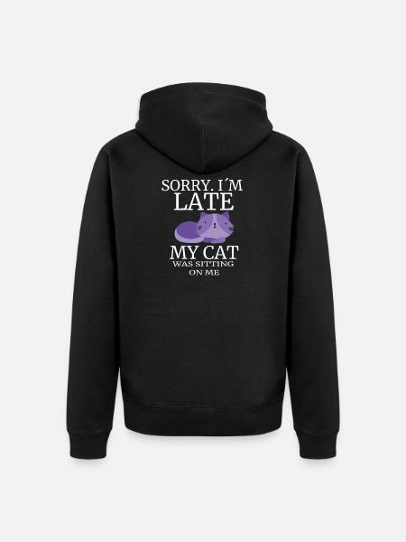 Katze - Unisex Premium Bio Zip Hoodie - Schwarz
