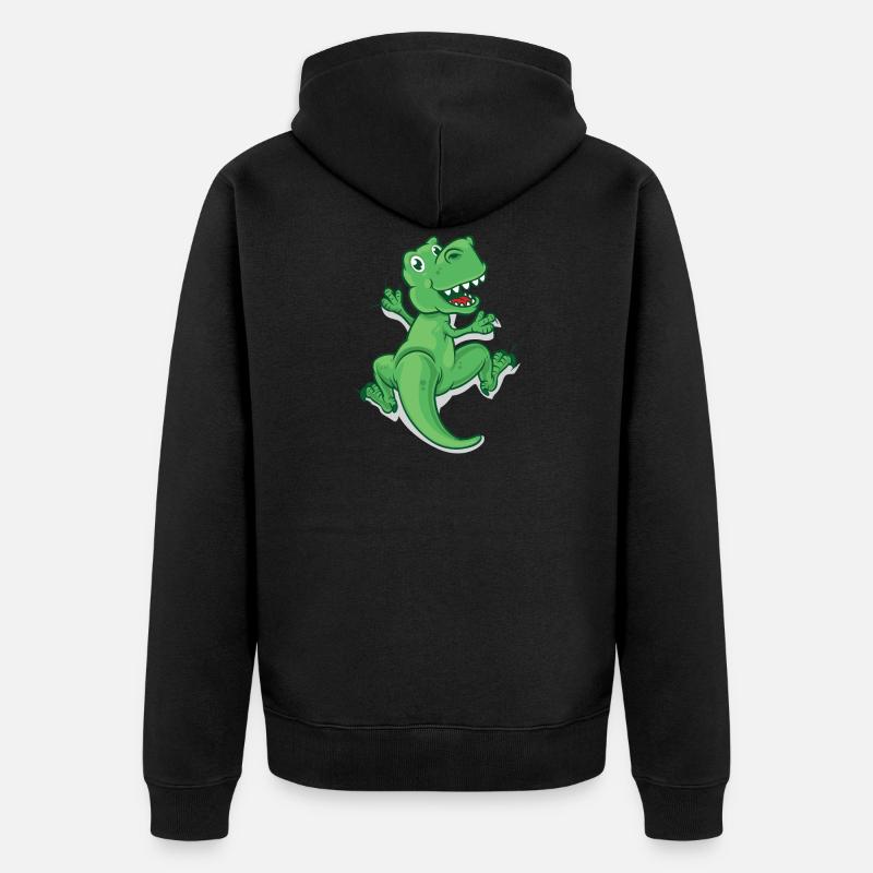 Montée Dino - Veste à capuche bio Premium Unisexe - noir