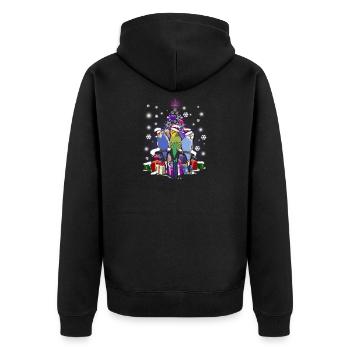 Perruche Noël - Veste à capuche bio Premium Unisexe - noir - Dos - Nico (187cm)