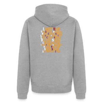 Swing dance - Lindy hop, Balboa, Blues, Charleston - Unisex Premium Bio Zip Hoodie - Grau meliert - Hinten - Nico (187cm)