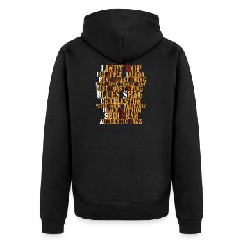 Swing dance - Lindy hop, Balboa, Blues, Charleston - Unisex Premium Bio Zip Hoodie - Schwarz - Hinten - Nico (187cm)