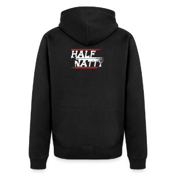 Half Natty Gym sport musculation stéroïdes - Veste à capuche bio Premium Unisexe - noir - Dos - Nico (187cm)