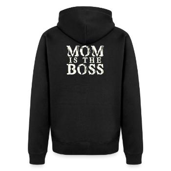 Maman est le patron - Veste à capuche bio Premium Unisexe - noir - Dos - Nico (187cm)