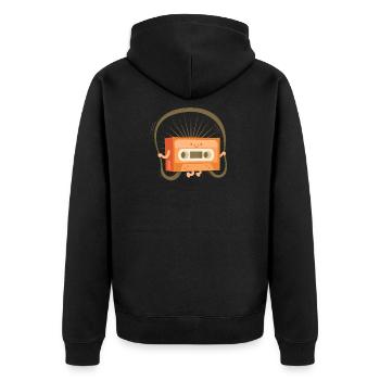 cassette - Veste à capuche bio Premium Unisexe - noir - Dos - Nico (187cm)