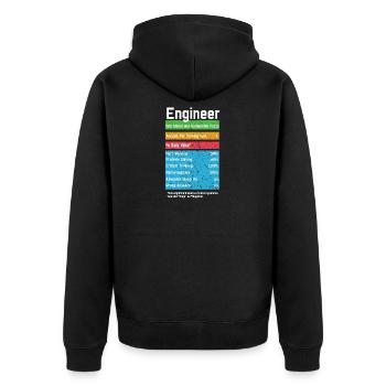 Ingénieur Information sur la valeur nutritive - Veste à capuche bio Premium Unisexe - noir - Dos - Nico (187cm)
