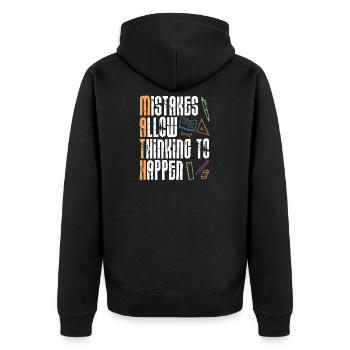 Math school mathematics study formula gift - Unisex Premium Organic Zip Hoodie - black - Back - Nico (187cm)