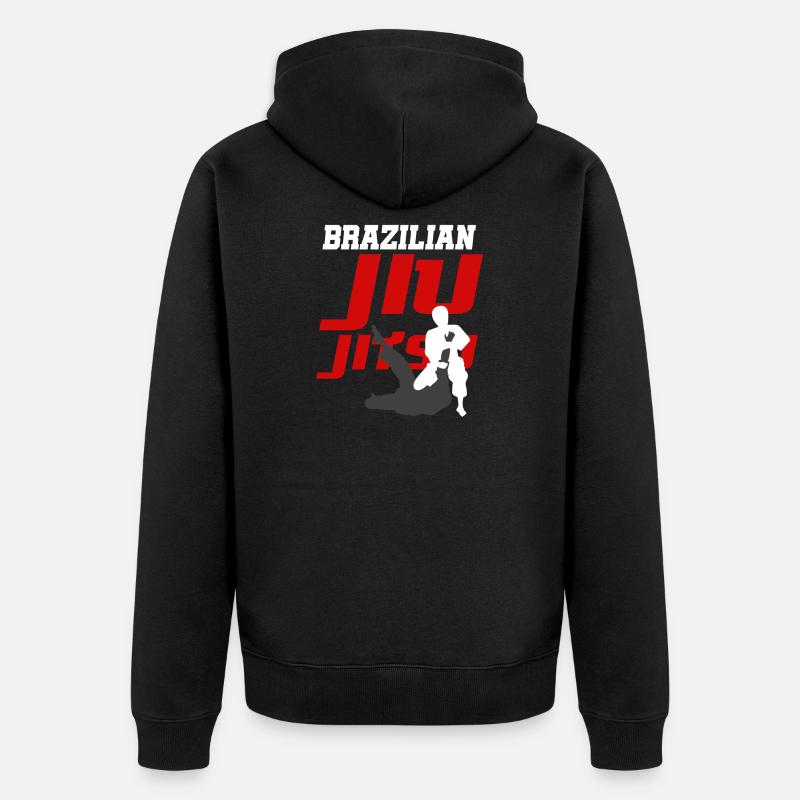 BJJ Jiu Jitsu brésilien - Veste à capuche bio Premium Unisexe - noir