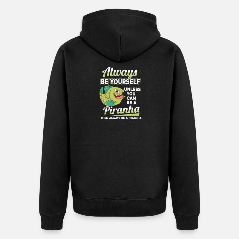 Piranha - Veste à capuche bio Premium Unisexe - noir