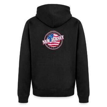New Jersey America Country Gift - Veste à capuche bio Premium Unisexe - noir - Dos - Nico (187cm)