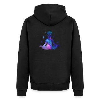 Alien Galaxy Yoga - Veste à capuche bio Premium Unisexe - noir - Dos - Nico (187cm)