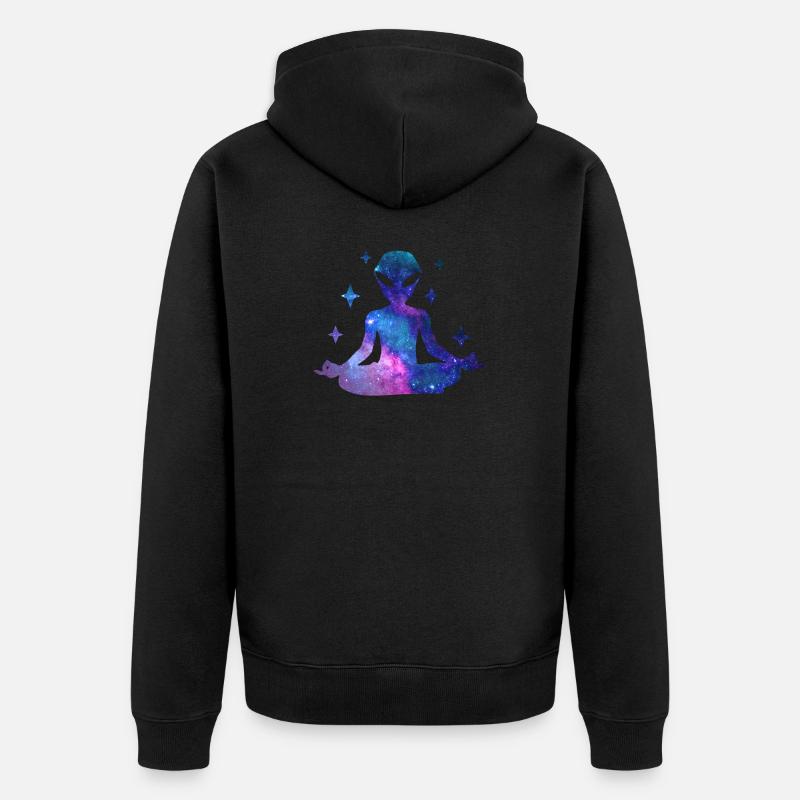 Alien Galaxy Yoga - Veste à capuche bio Premium Unisexe - noir