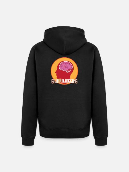 Brain jogging - Unisex Premium Organic Zip Hoodie - black