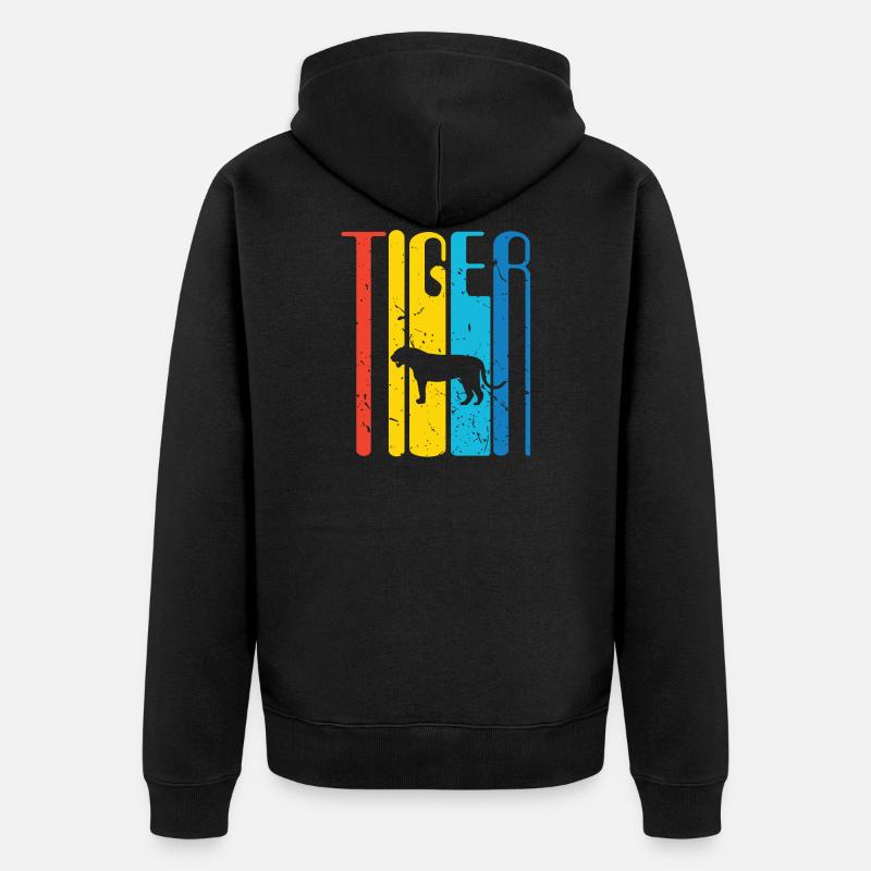 tigre - Veste à capuche bio Premium Unisexe - noir