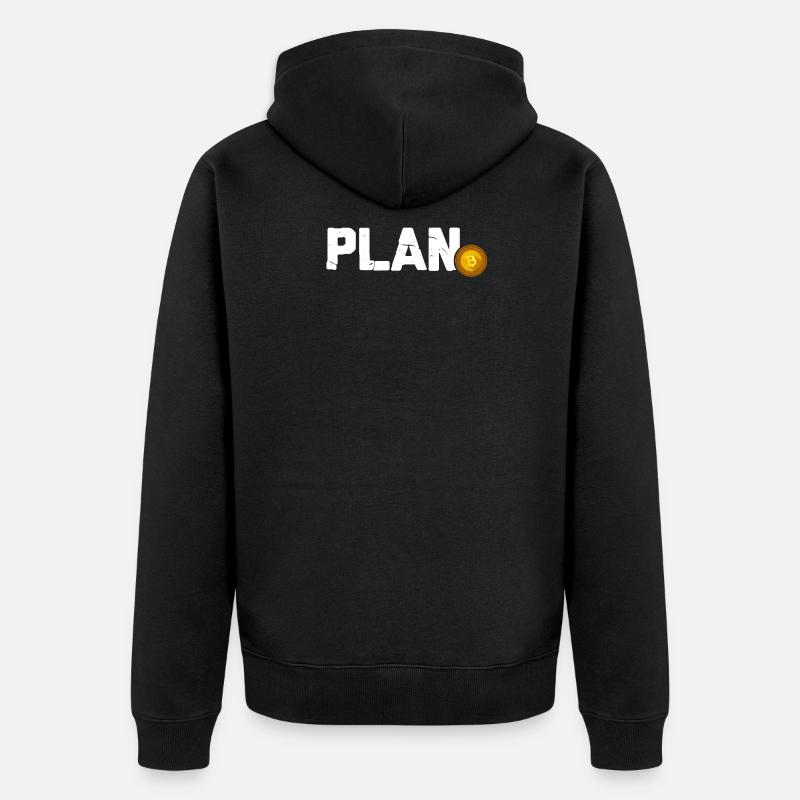 Plan Bitcoin Krypto - Unisex Premium Bio Zip Hoodie - Schwarz