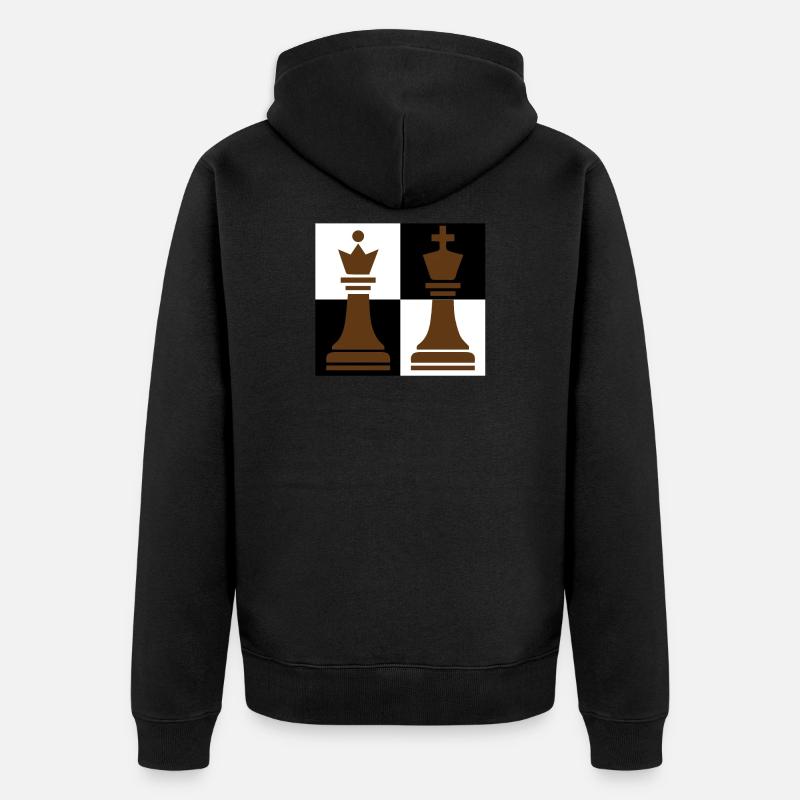 échecs - Veste à capuche bio Premium Unisexe - noir