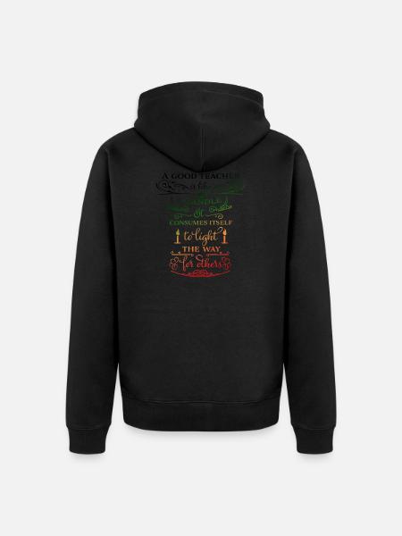 Un bon enseignant - Veste à capuche bio Premium Unisexe - noir