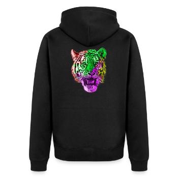 Droits des animaux tigres - Veste à capuche bio Premium Unisexe - noir - Dos - Nico (187cm)