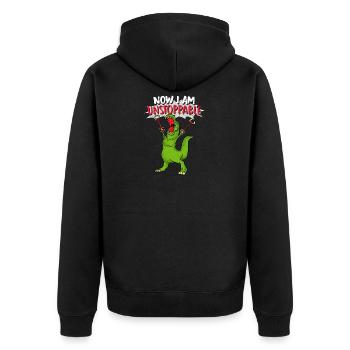 T-Rex Dinosaur Costume Cool Dinos Game Gift - Unisex Premium Organic Zip Hoodie - black - Back - Nico (187cm)