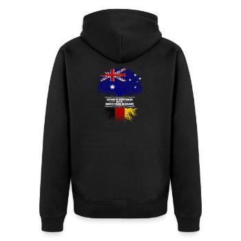 A grandi en Australie né en Allemagne - Veste à capuche bio Premium Unisexe - noir - Dos - Nico (187cm)