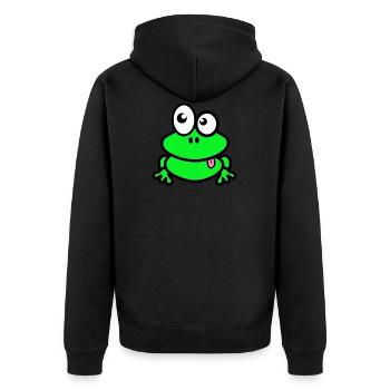 grenouille - Veste à capuche bio Premium Unisexe - noir - Dos - Nico (187cm)