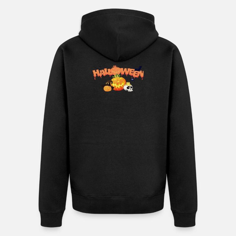 Halloween - Unisex Premium Bio Zip Hoodie - Schwarz