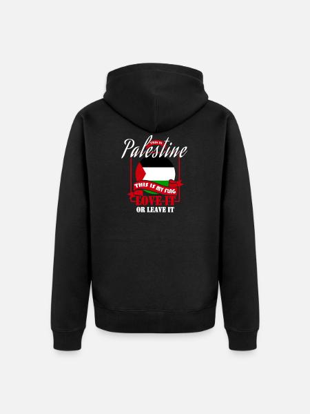 Palestine - Unisex Premium Organic Zip Hoodie - black