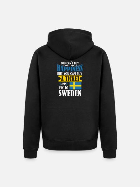 Billett til Sverige t-skjorte gave stolt hjem - Ekologisk premiumluvjack unisex - svart