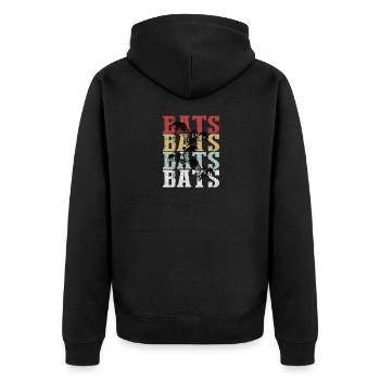 Bats Bats - Unisex Premium Organic Zip Hoodie - black - Back - Nico (187cm)