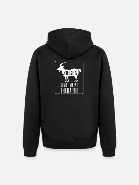Goats goats - Unisex Premium Organic Zip Hoodie - black