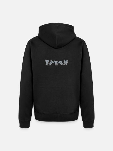 Yoga Animals - Koala - Unisex Premium Organic Zip Hoodie - black