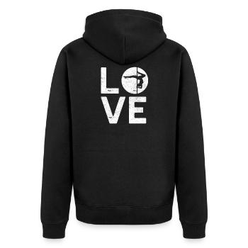 Poledance Pole Fitness Gift Sport Dancing Love - Unisex Premium Organic Zip Hoodie - black - Back - Nico (187cm)