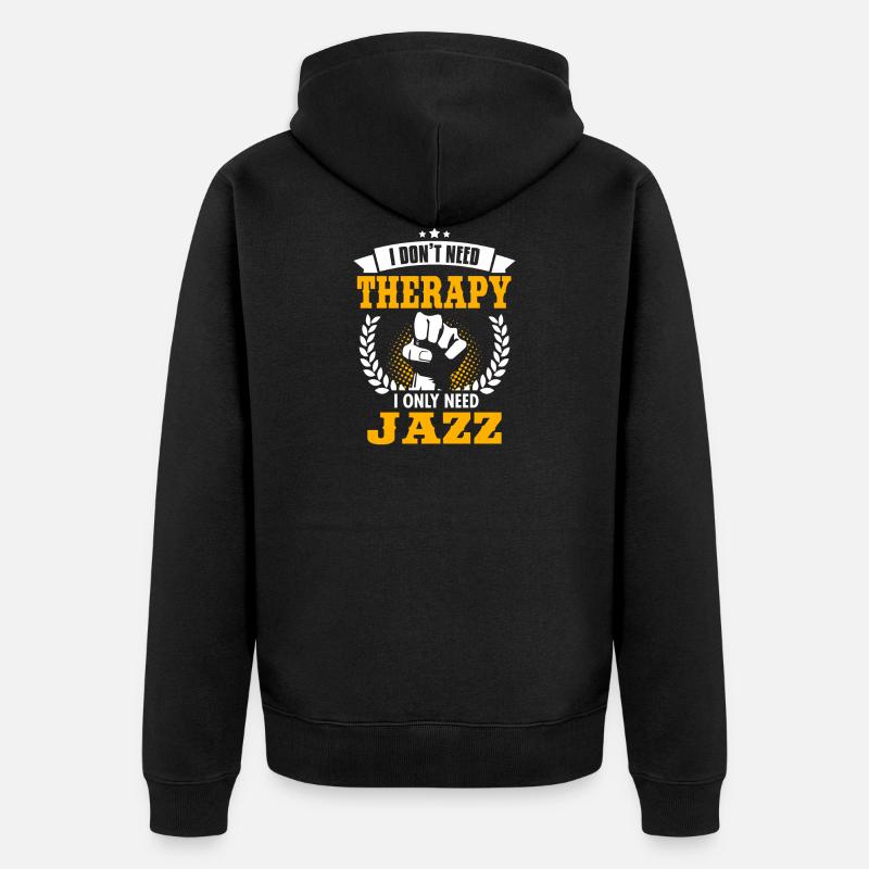 Jazz - Unisex Premium Bio Zip Hoodie - Schwarz