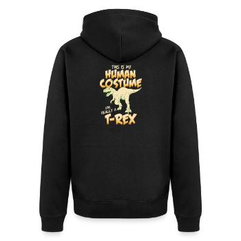 T-Rex - Veste à capuche bio Premium Unisexe - noir - Dos - Nico (187cm)