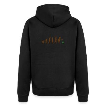 Garten - Unisex Premium Bio Zip Hoodie - Schwarz - Hinten - Nico (187cm)