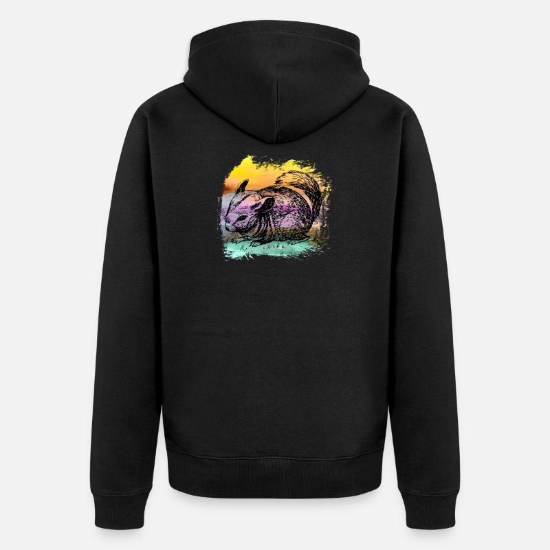 Écureuil écureuil écureuil t-shirt - Veste à capuche bio Premium Unisexe - noir