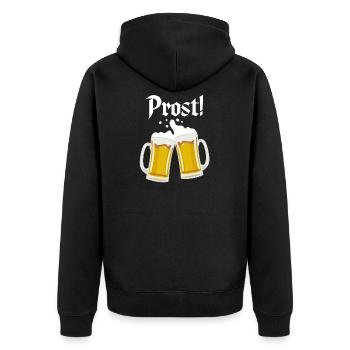 Prost 2018 German Beer Festival - Unisex Premium Organic Zip Hoodie - black - Back - Nico (187cm)