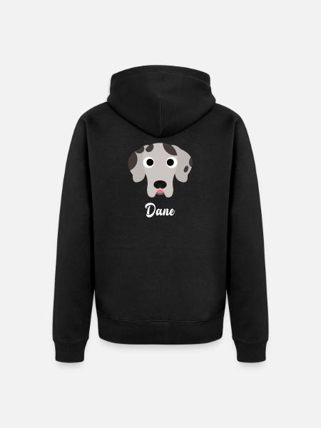 Dane - Great Dane - Unisex Premium Organic Zip Hoodie - black