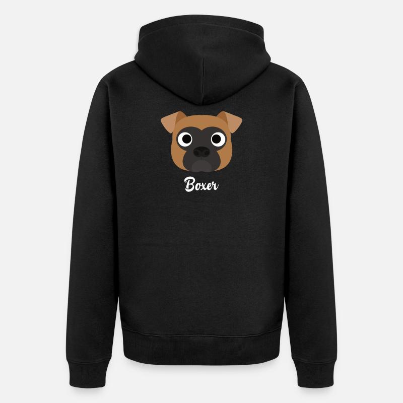 Boxer - Chien Boxer - Veste à capuche bio Premium Unisexe - noir